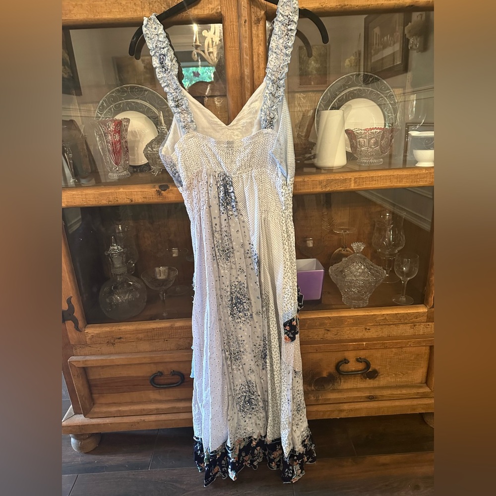 Beautiful long patchwork dress! Sleeveless.